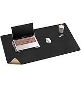 Mydours 40" x 20" Extra Large Desk Mat, PU Leather &amp; Cork Desk Pad, Large XXL Desk Mouse Pad for ...