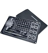 Steinwhale 64 in 1 Gearless Ratchet Screwdriver Bit Set, Ultra Smooth Operation, Flat Handle for ...