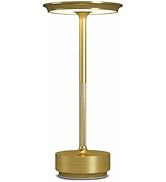 FDIDC LED Rechargeable Cordless Table Lamp, Battery Operated Stepless Dimming Modern Portable Out...