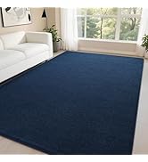 DweIke 4x6 Navy Blue Area Rugs for Bedroom, Super Soft Living Room Rug, Thickened Memory-Foam Thr...