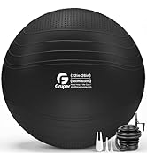 Gruper Yoga Ball, Extra Thick Non Slip Exercise Ball for Workout, Birthing, Balance, Stability, P...