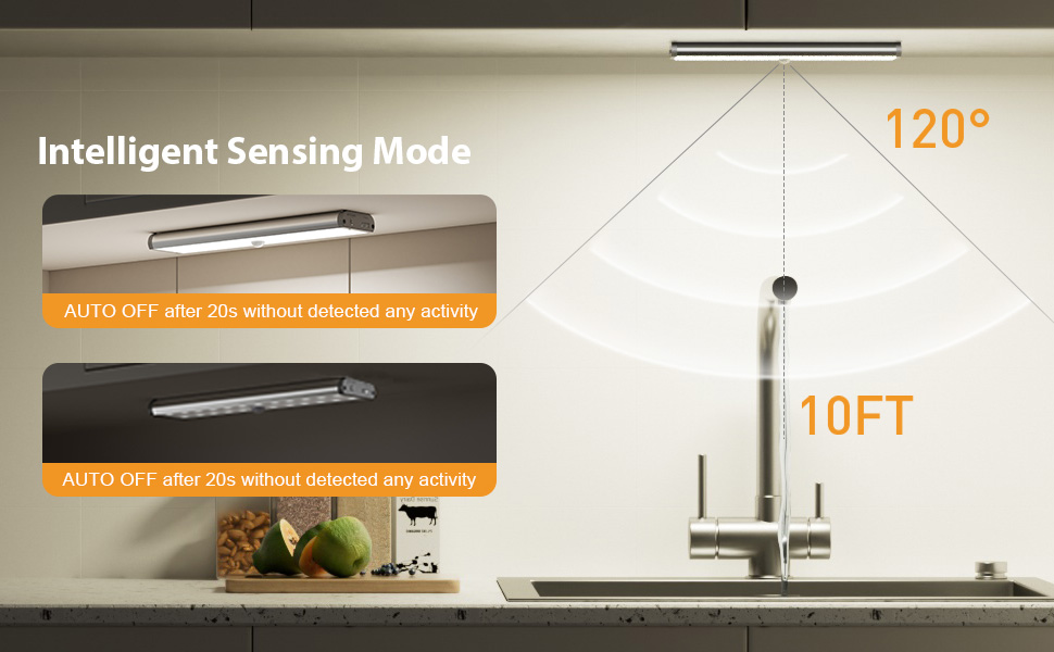 Under Cabinet Lighting RGB Motion Sensor Night Lights with Remote Magnetic Cabinet Lights for shelf