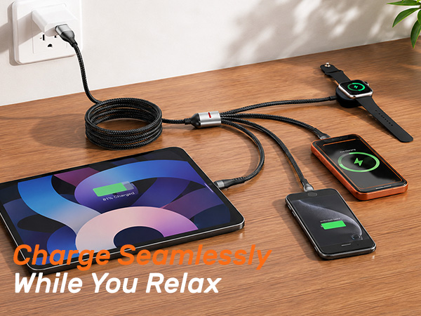 multi charging cable 10ft