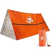 SunHalo Gear Emergency Survival Tent Shelter, 1 or 2 Person Emergency Tent with Emergency Whistle...