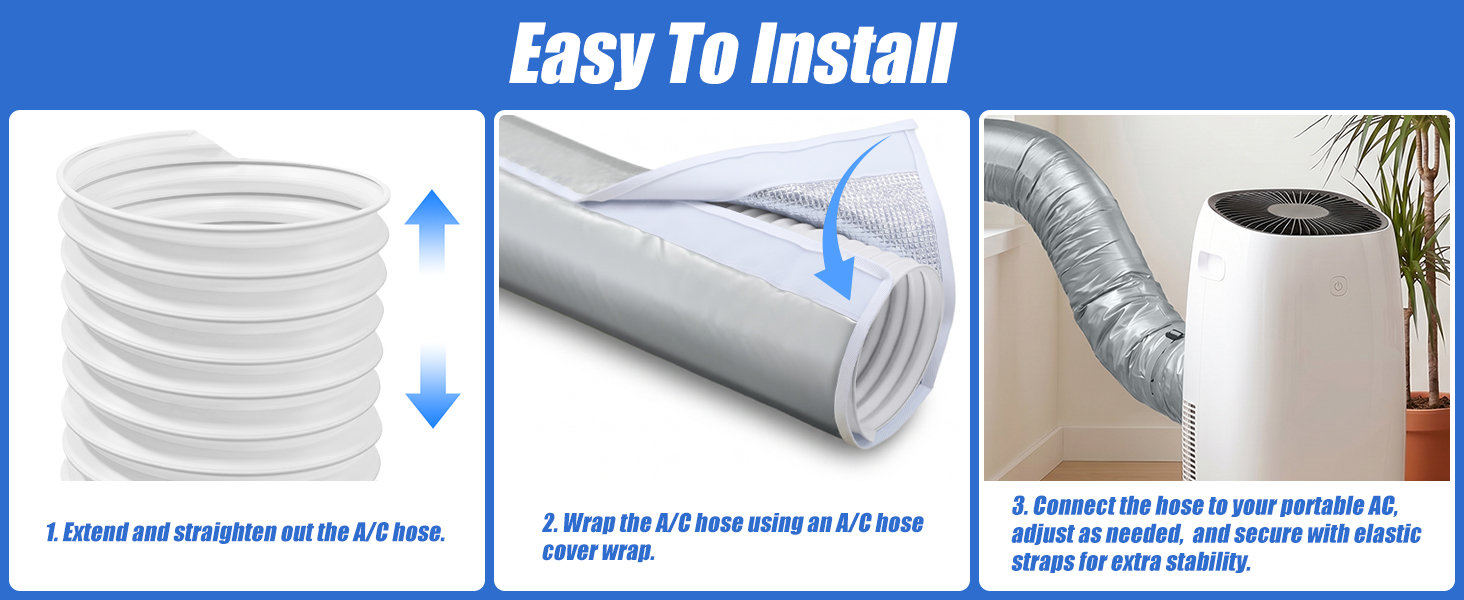 Portable AC Hose Insulation Sleeve