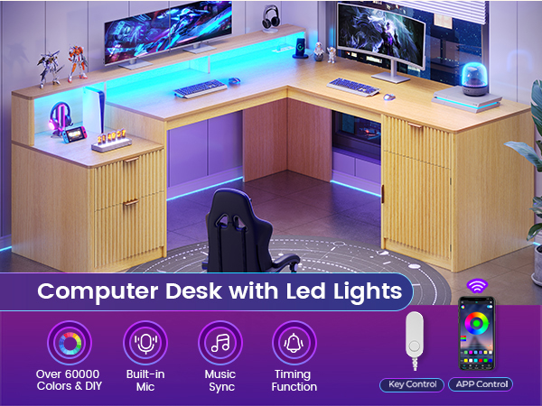Modern L Shaped Desk 