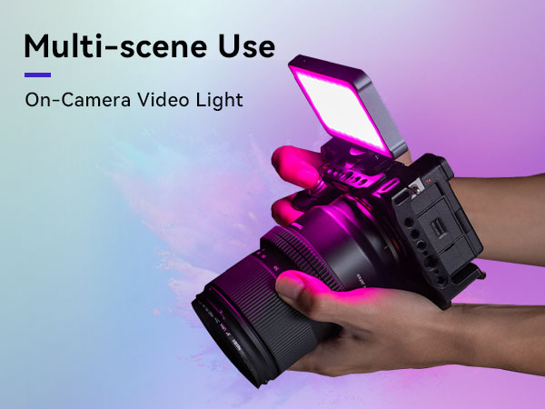 RGB video light portable camera lighting for photography mini on camera lgihts