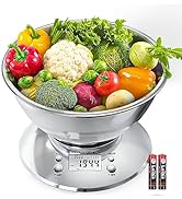 GRAM PRES Kitchen Food Scale Digital Weight Grams and Oz,Professional Stainless Steel Digital Kit...