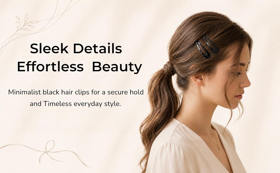 metal snap hair clips
