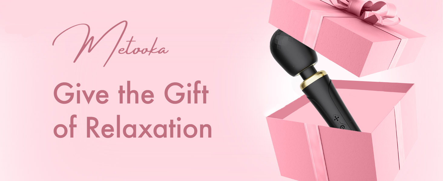 Metooka therapeutic massage wand rechargeable for sore muscles and back