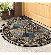 AOHMPT Semicircular Door Mat, Indoor Outdoor Entrance–Non-Slip, Waterproof, Low Profile for Front...