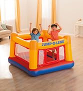 Intex Inflatable Colorful Jump-O-Lene Castle Bounce House, for 2 Kids Ages 3-6 - Large Blow-Up In...