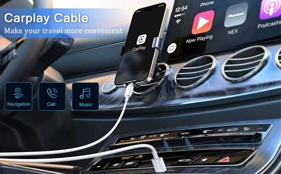 Car Carplay Cable Adapter for iPhone 15 pro max plus