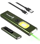 FandyFire E7 Flat Flashlight with Green Beam,Rechargeable Small EDC Flashlight,Ultra-Thin Waterpr...