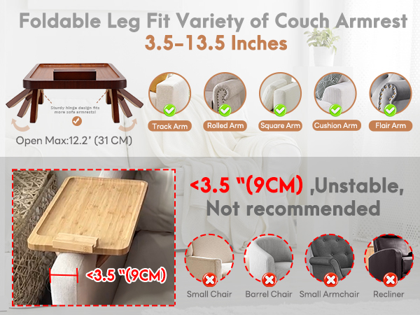couch arm tray