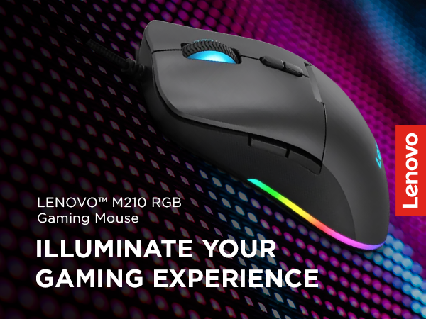 Lenovo M210 RGB Gaming Mouse - Illuminate your gaming experience