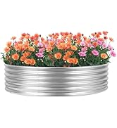 Galvanized Raised Garden Bed Round 4×4×1FT,Galvanized Garden Bed Round,Galvanized Raised Garden B...