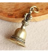 Retro Copper Bell Wind Chimes, Bell Creative Solid Brass Bell Handicraft for Decoration Car Penda...
