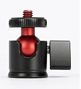 REFLEX CAMERA Mini Ball Head - 360° rotation, 2kg load, 1/4" screw, aluminium build. Perfect Trip...