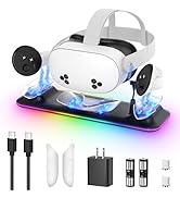 Charging Dock for Meta Quest 3S/3, Kinwin PD 18W Fast Charging Station for Oculus 3S Accessories ...