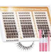 RITALASH Lash Clusters Kit Dark Brown Eyelash Clusters Lashes Kit 10-16mm Pestañas Postizas Natur...