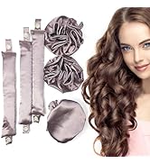 BLINKEEN Satin Heatless Hair Curler 3Sets/6PCS, Soft Heatless Curling Rod Headband for All Hair T...