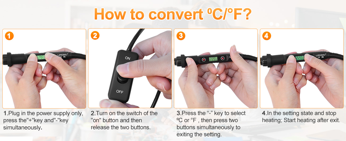 How to convert °C/°F