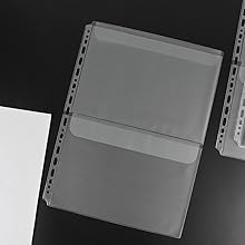 2 Pocket A4 Frosted Binder Pocket with Flap Binder Pouches