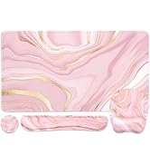 Keyboard Wrist Rest Large Mouse Pad Wrist Support for Computer, 4 in 1 Memory Foam Keyboard Pad D...