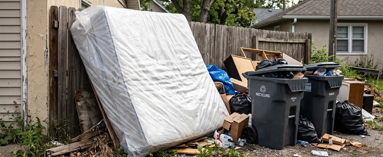 Use plastic mattress bags for storage, moving, or disposal.