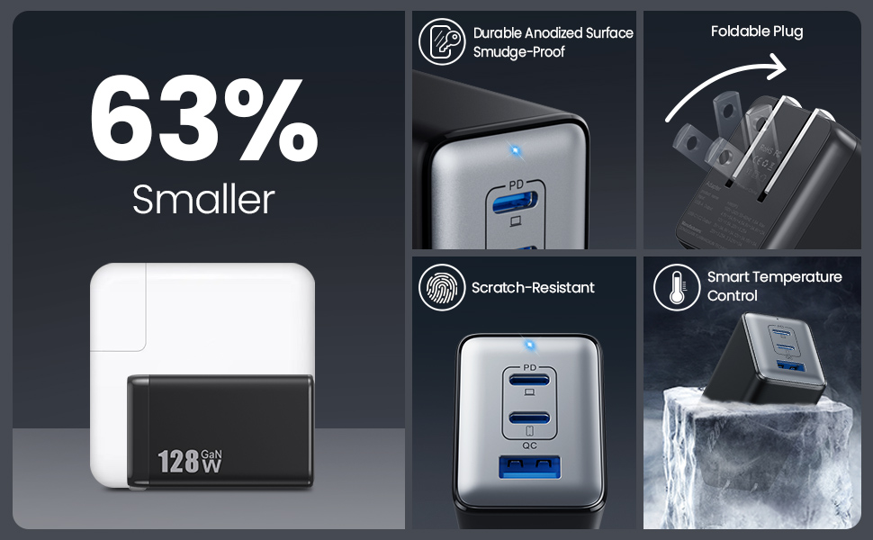 fast charge your phone, tablet, and USB-C notebook from a single charger