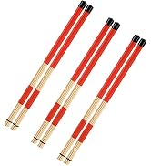 YOUEON 3 Pair 16 Inch Bamboo Bundle Drumsticks, 5A Jazz Drum Sticks Constructed of 19 Bamboo Dowe...