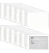 BENECREAT 120 Pack Adhesive Label Pockets, Clear PVC Self-Adhesive Pockets for Storage Bins and O...
