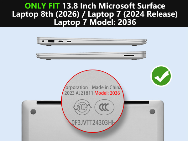 13.8 inch surface laptop 7 case 2036