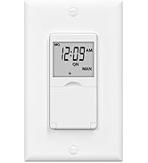 BN-LINK 7 Day Programmable in-Wall Timer Switch for Lights, Digital Light Switch Timer Indoor, Si...