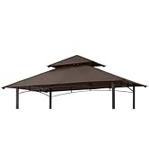 MASTERCANOPY Grill Gazebo Replacement Canopy Top for Model L-GG001PST-F (Brown)