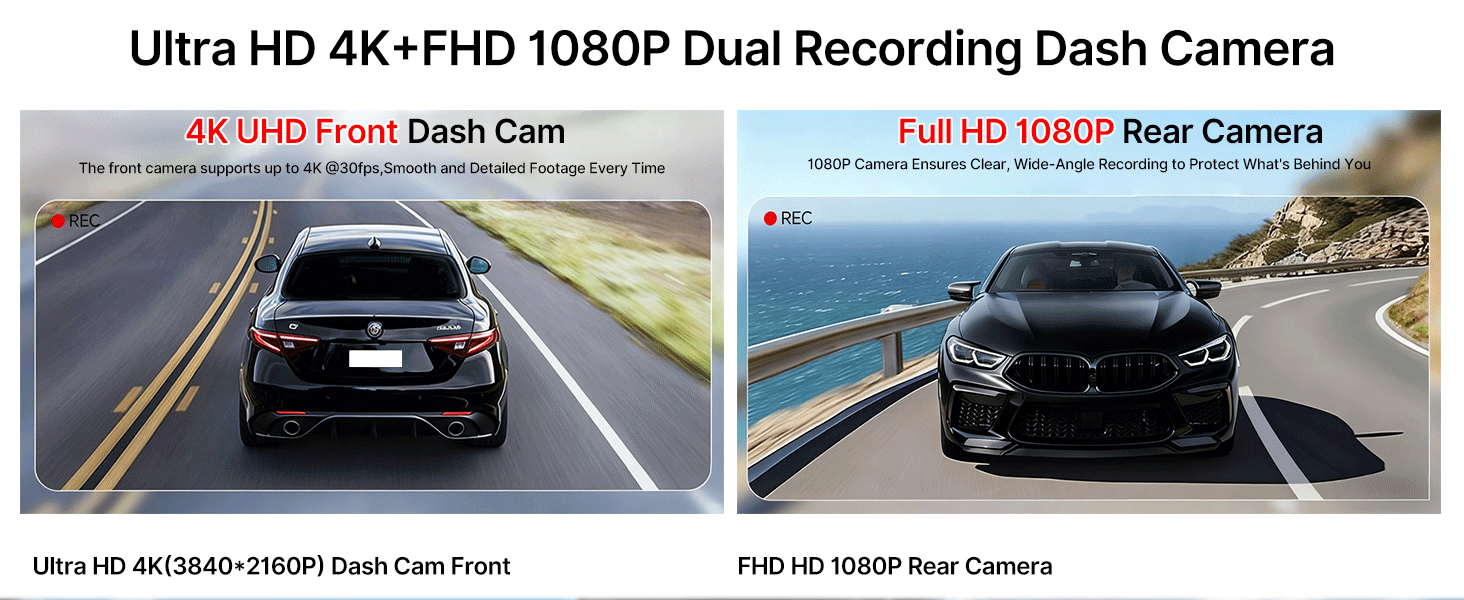 4K dash camera for cars