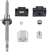 ANWOKIT Ball Screw SFU1610 RM1610 400mm with Metal Ball Screw Nut + BK/BF12 End Supports + Ball N...
