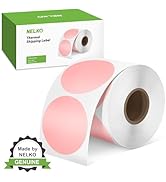Nelko Genuine 2 Inch Pink Circle Thermal Stickers Labels, Self-Adhesive Round Thermal Stickers fo...