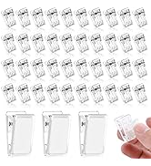50 Pieces Self Adhesive Clips, Tapestry Clips Sticky Clips Wall Clips Photo Clips Poster Clips Pl...