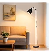 Bright Modern Black Floor Lamp for Living Room Corners Bedroom Bedside Kids room dorm Classroom,T...