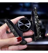 SUNCARACCL Bling Car Phone Holder Mini Dash Air Vent Automatic Mount Universal 360°Adjustable Cry...
