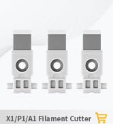 3Pcs Filament Cutter Compatible with Bambu Lab A1/A1 mini/P1P/P1S/X1C/X1E 3D Printers Tool Head C...