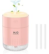 BAMCOO Portable Mini Humidifier, Auto Shut-Off, 2 Mist Modes, Quite, Small Humidifiers for Bedroo...