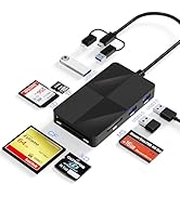 Memory Stick Pro Duo Adapter with Extra 3 USB 3.0 Ports for iPhone, 8 in 1 Memory Stick/XD Pictur...