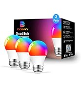 DOGAIN Smart Light Bulbs A15 E26 Base WiFi Dimmable Color Changing LED Light Bulbs Compatible wit...