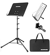 Halostand Dual-use Sheet Music Stand &amp; Desktop Book Stand,Height Adjustable from 23.6-59in, Foldi...