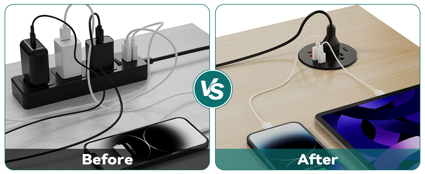 desk power grommet