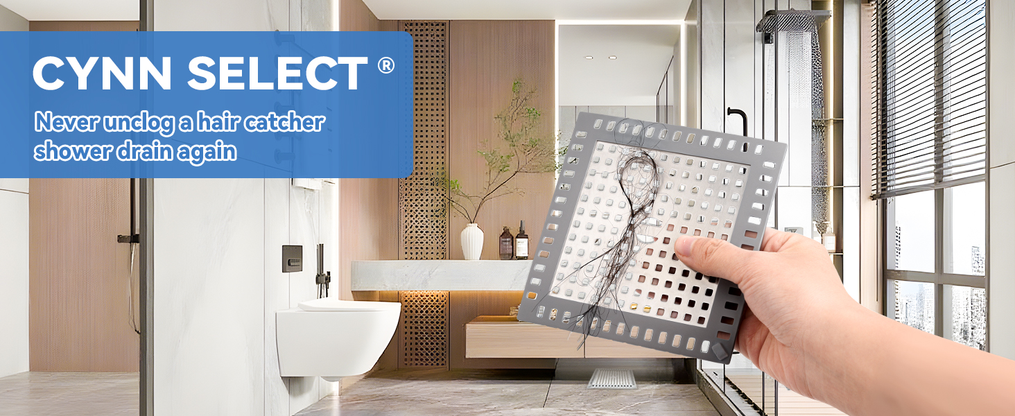 Never unclog a hair catcher shower drain again.