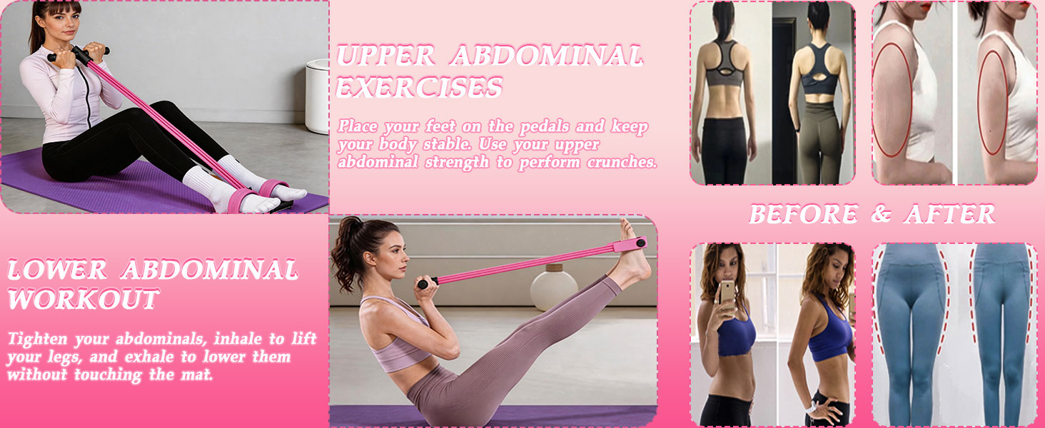 6 tube foot pedal resistance band